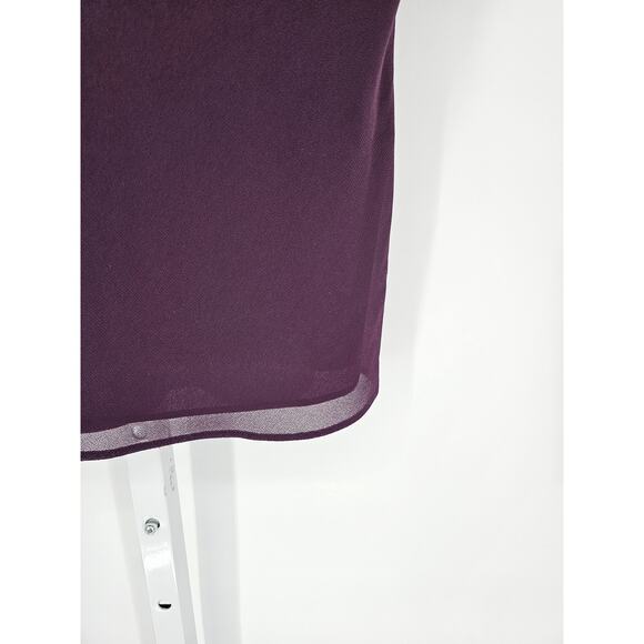 Virgo Petite Women's Polyester Purple V-neck Sleeveless Tank Top Size 10 - Picture 2 of 4